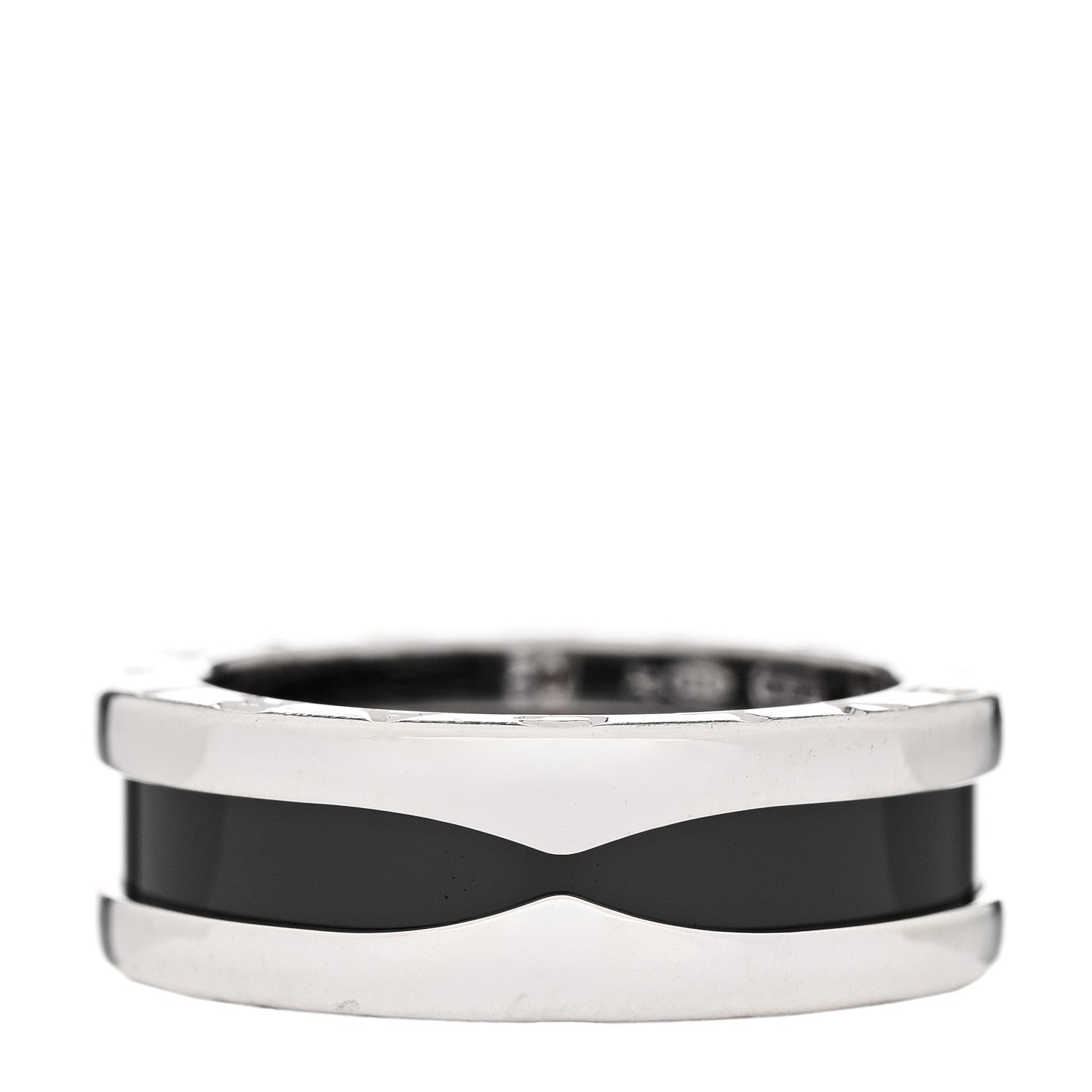Bulgari Sterling Silver Ceramic Save The Children One-Band Ring 50 5.25 1 of 7