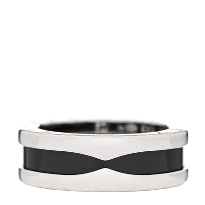 Bulgari Sterling Silver Ceramic Save The Children One-Band Ring 50 5.25 1 of 7