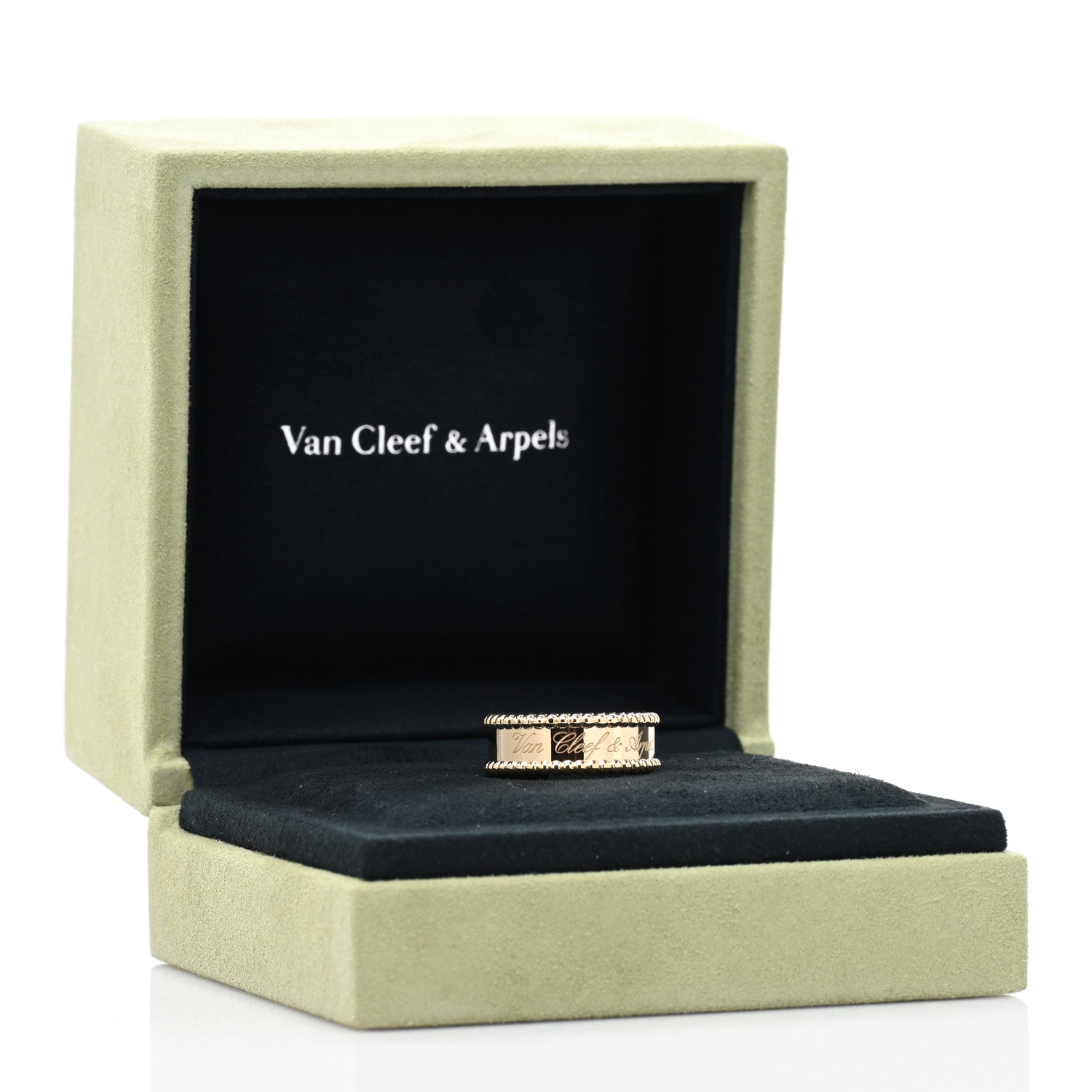 Van Cleef & Arpels 18K Yellow Gold Perlee Signature Ring 59 8.75 5 of 5