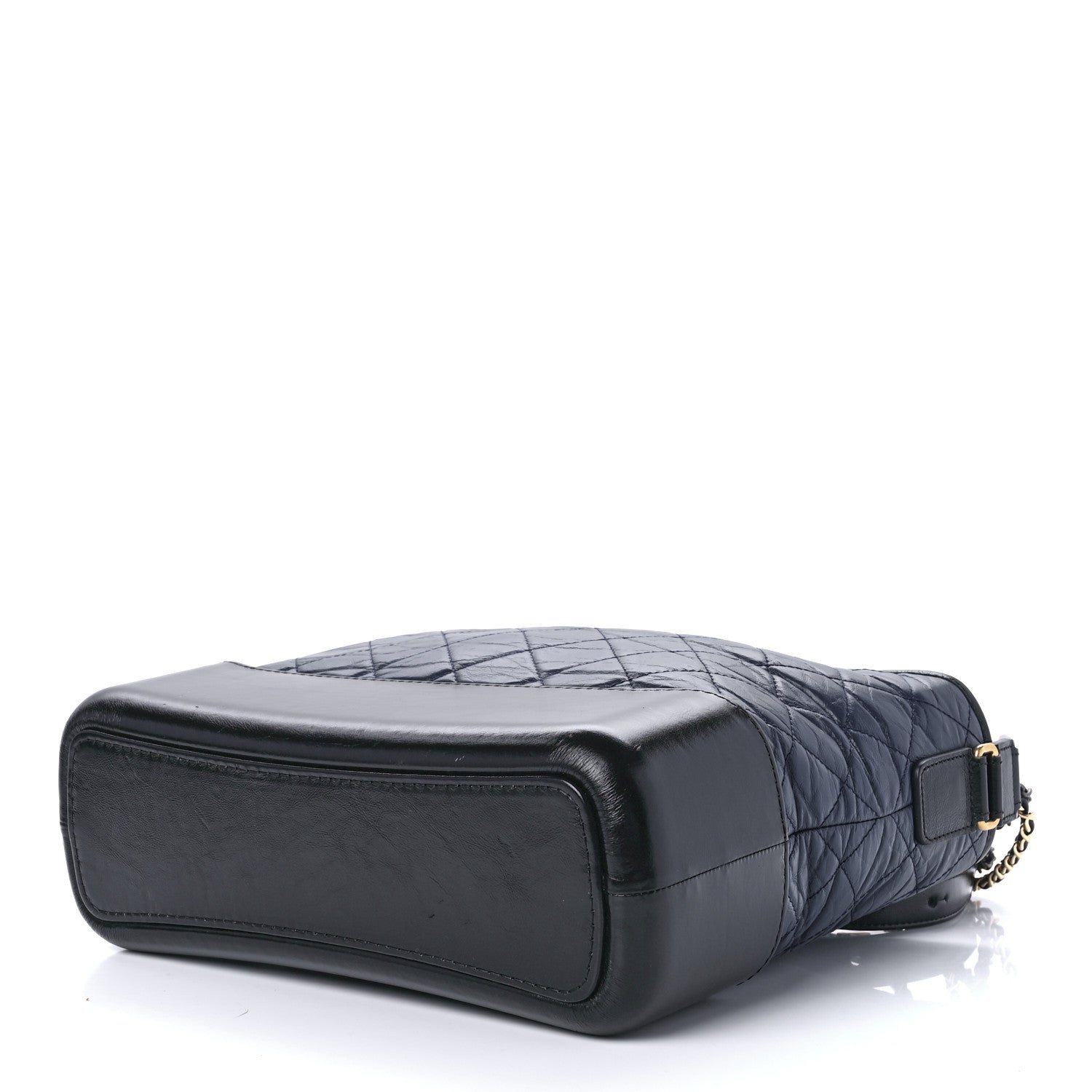 Chanel Aged Calfskin Quilted Medium Gabrielle Hobo Navy Black 9 of 11