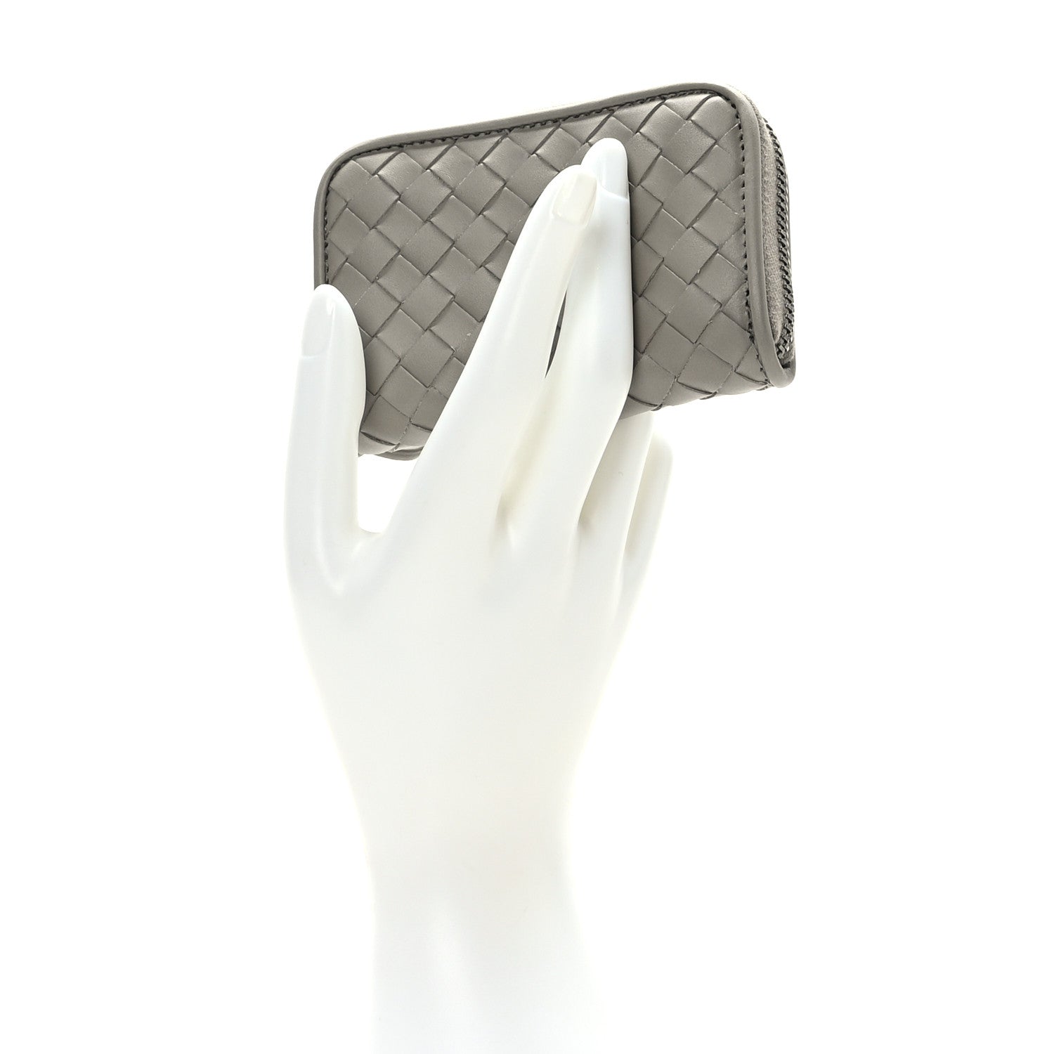 Bottega Veneta Nappa Intrecciato Zip Wallet Fume 2 of 7