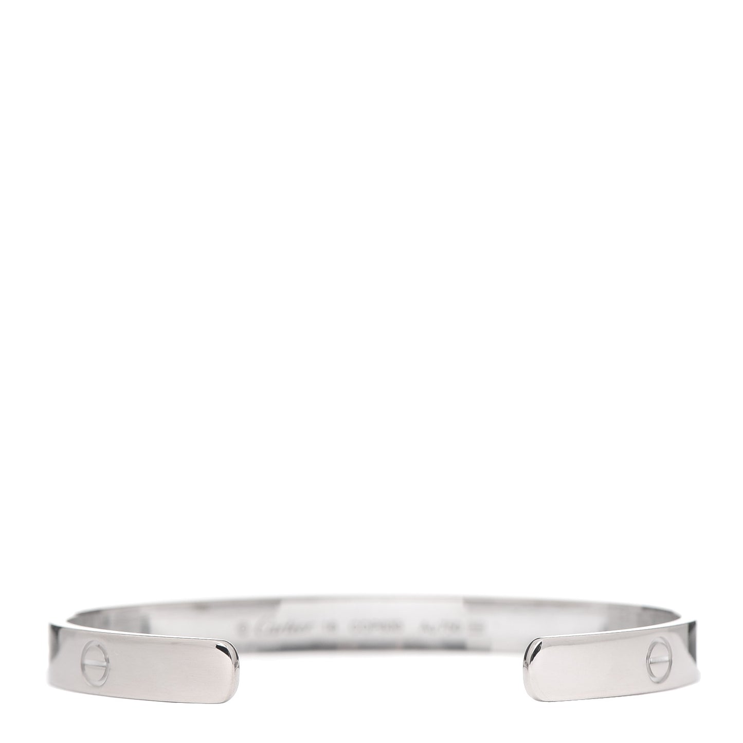 18K White Gold LOVE Cuff Bracelet 18