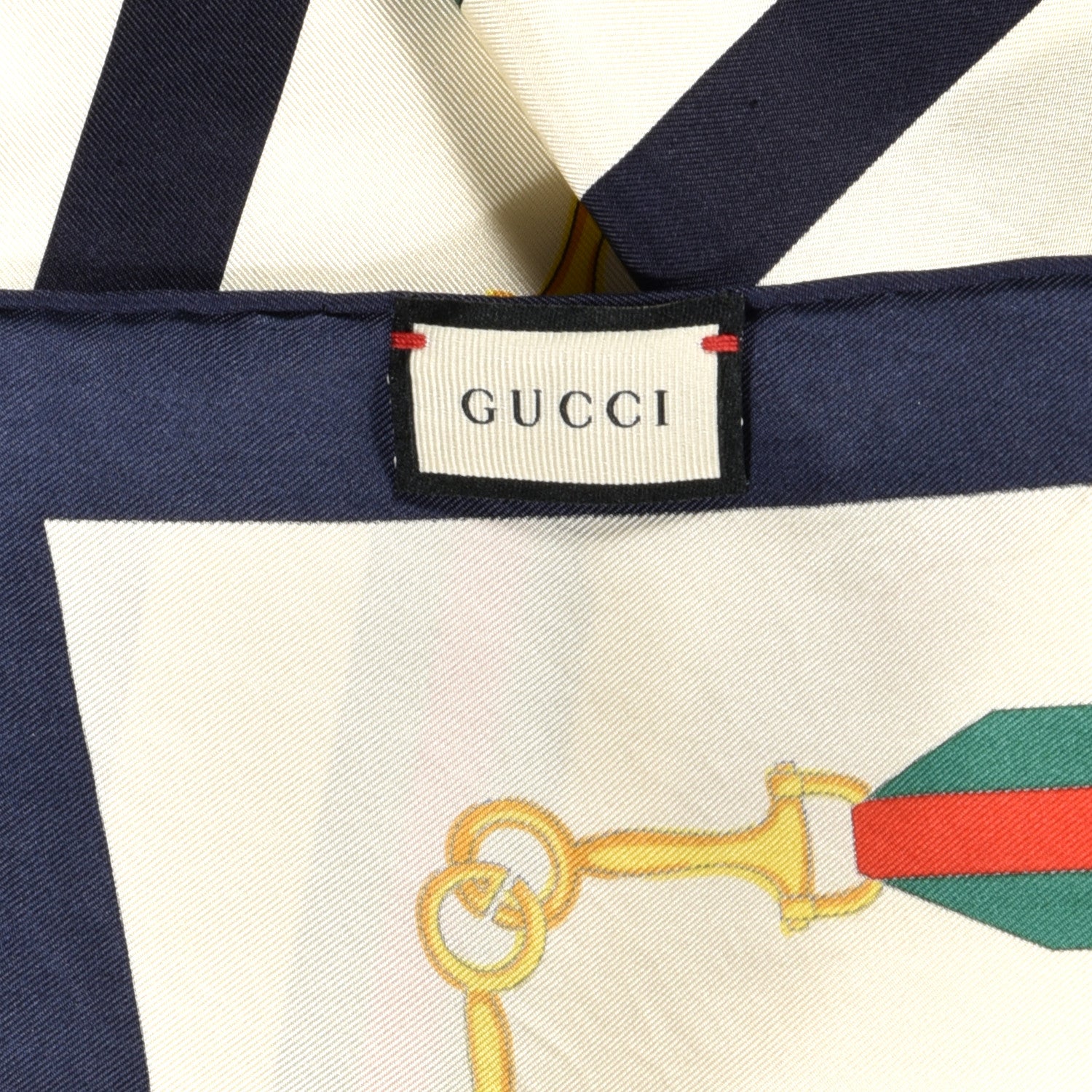 Gucci Silk Interlocking G Horsebit Scarf Ivory 3 of 4