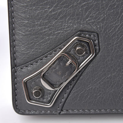 Balenciaga Agneau Silver Metallic Edge Hardware Wallet On Chain Grey 12 of 14