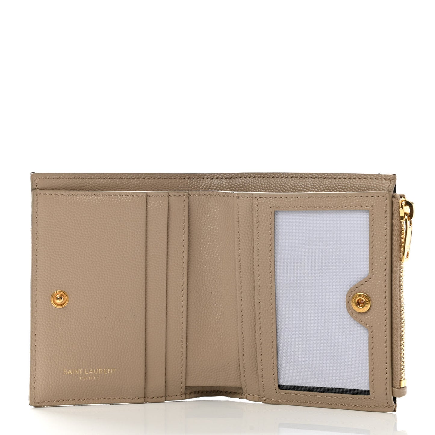 Grain De Poudre Matelasse Chevron Monogram Zipped Card Case Nude Powder