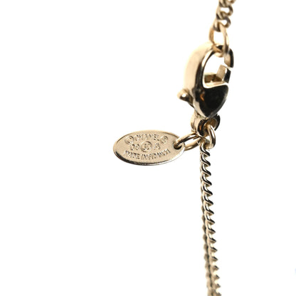 Chanel Enamel Pearl CC Drop Necklace Black Gold 5 of 6