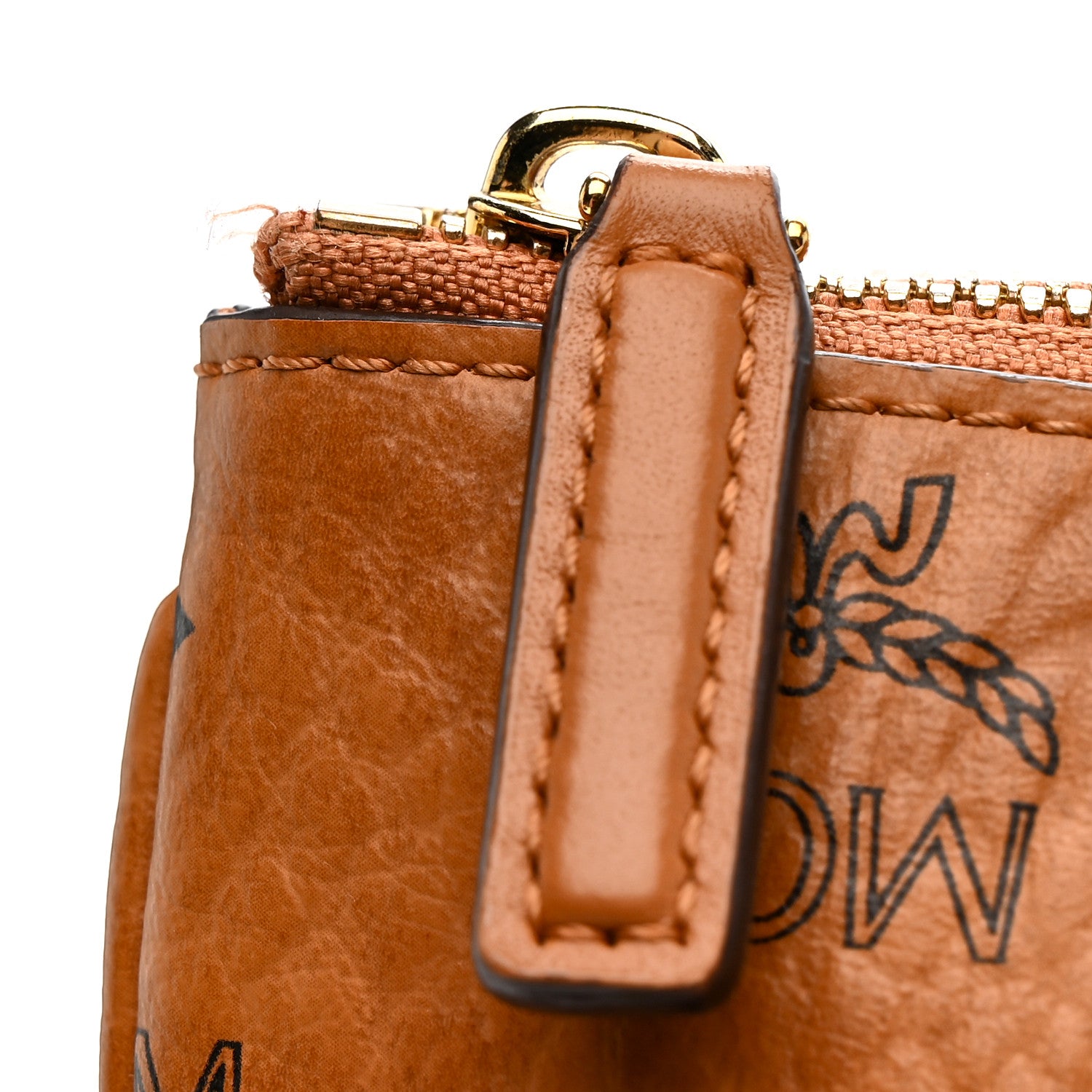 MCM Visetos Original Medium Pouch Cognac 11 of 14