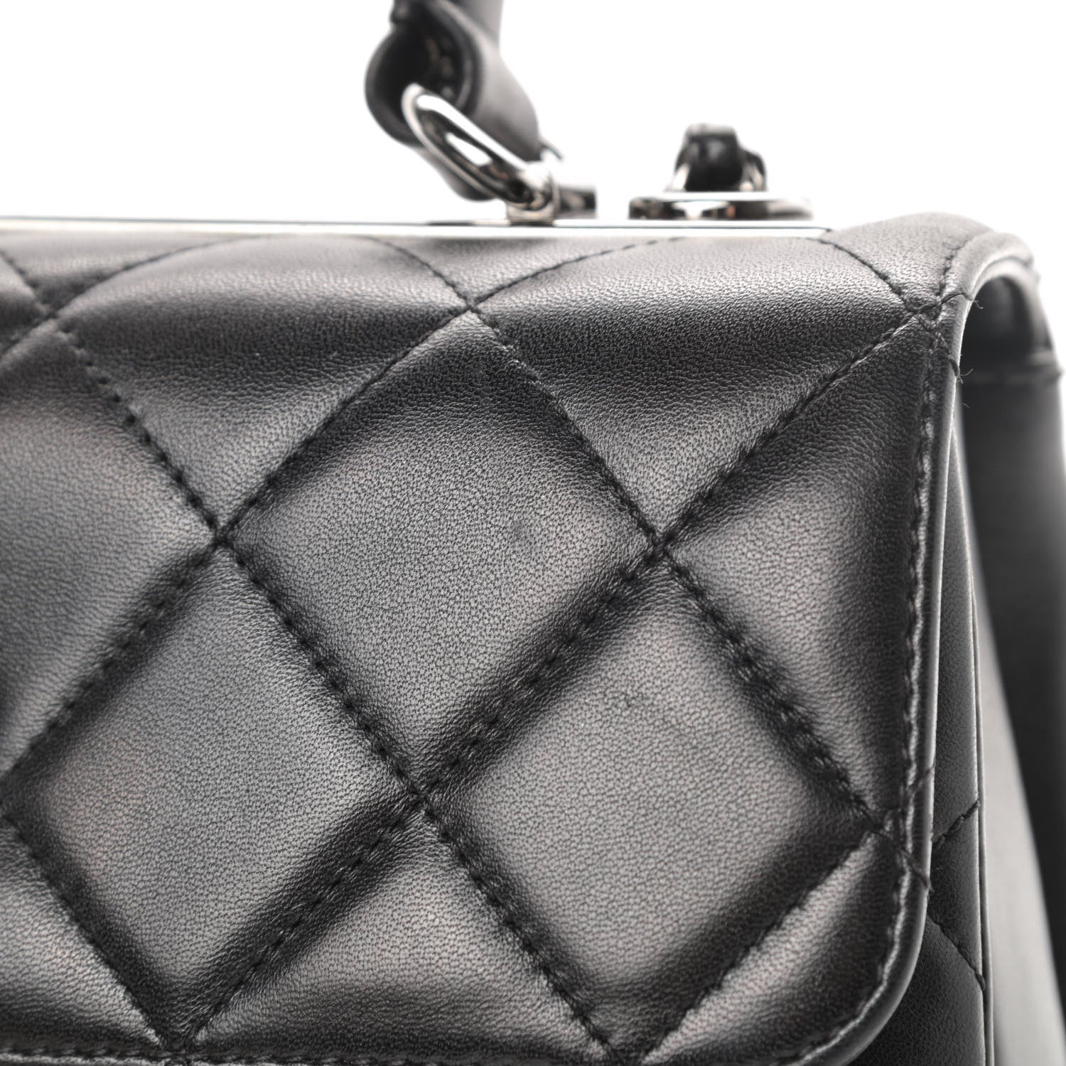 Chanel Lambskin Quilted Small Trendy CC Dual Handle Flap Bag Black 11 of 13