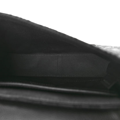 Christian Dior Oblique Jacquard Grained Calfskin Saddle Messenger Pouch Black 5 of 10