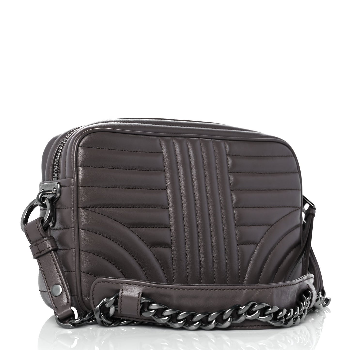 Soft Calfskin Crystal Impunture Camera Bag Bambu