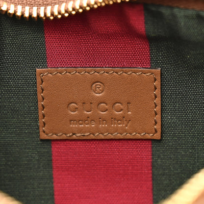 Gucci GG Monogram Calfskin Small Emblem Shoulder Bag Beige Dark Brown 6 of 12