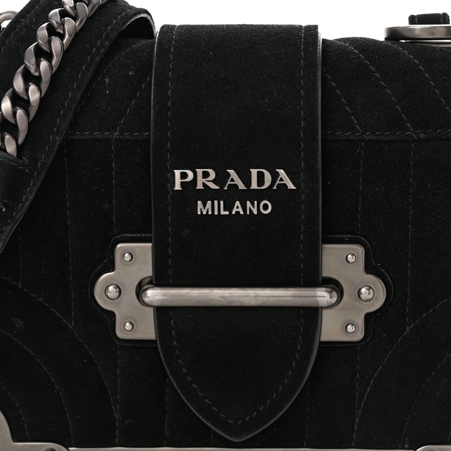 Prada Velvet Impuntu Cahier Bag Black 7 of 9