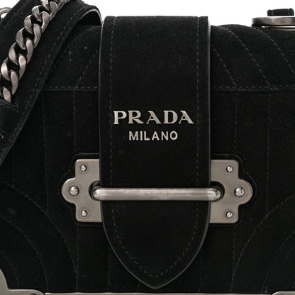 Prada Velvet Impuntu Cahier Bag Black 7 of 9
