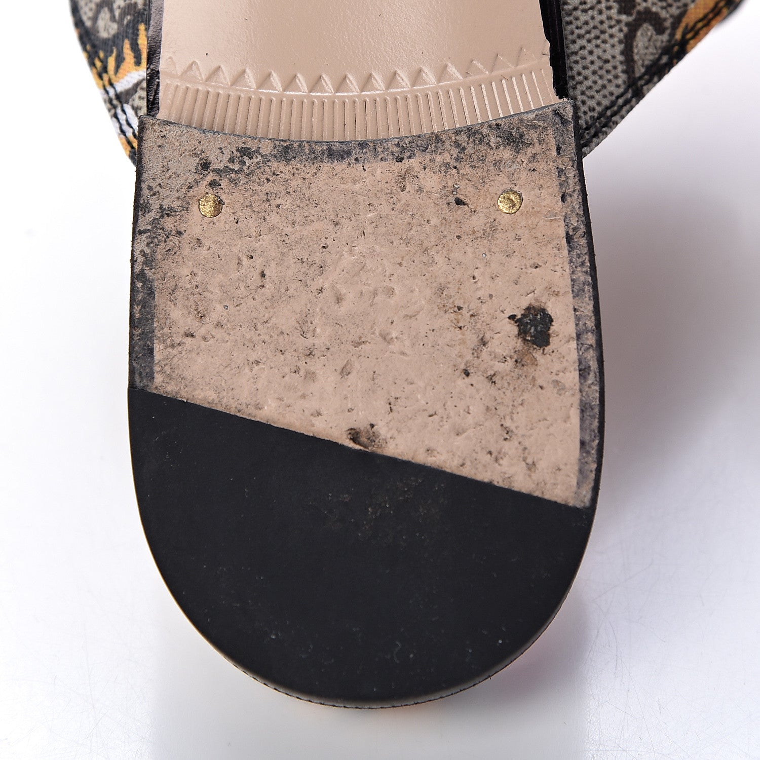 Gucci GG Supreme Monogram Bengal Womens Princetown Slippers 35 Beige Crop Pink 14 of 15