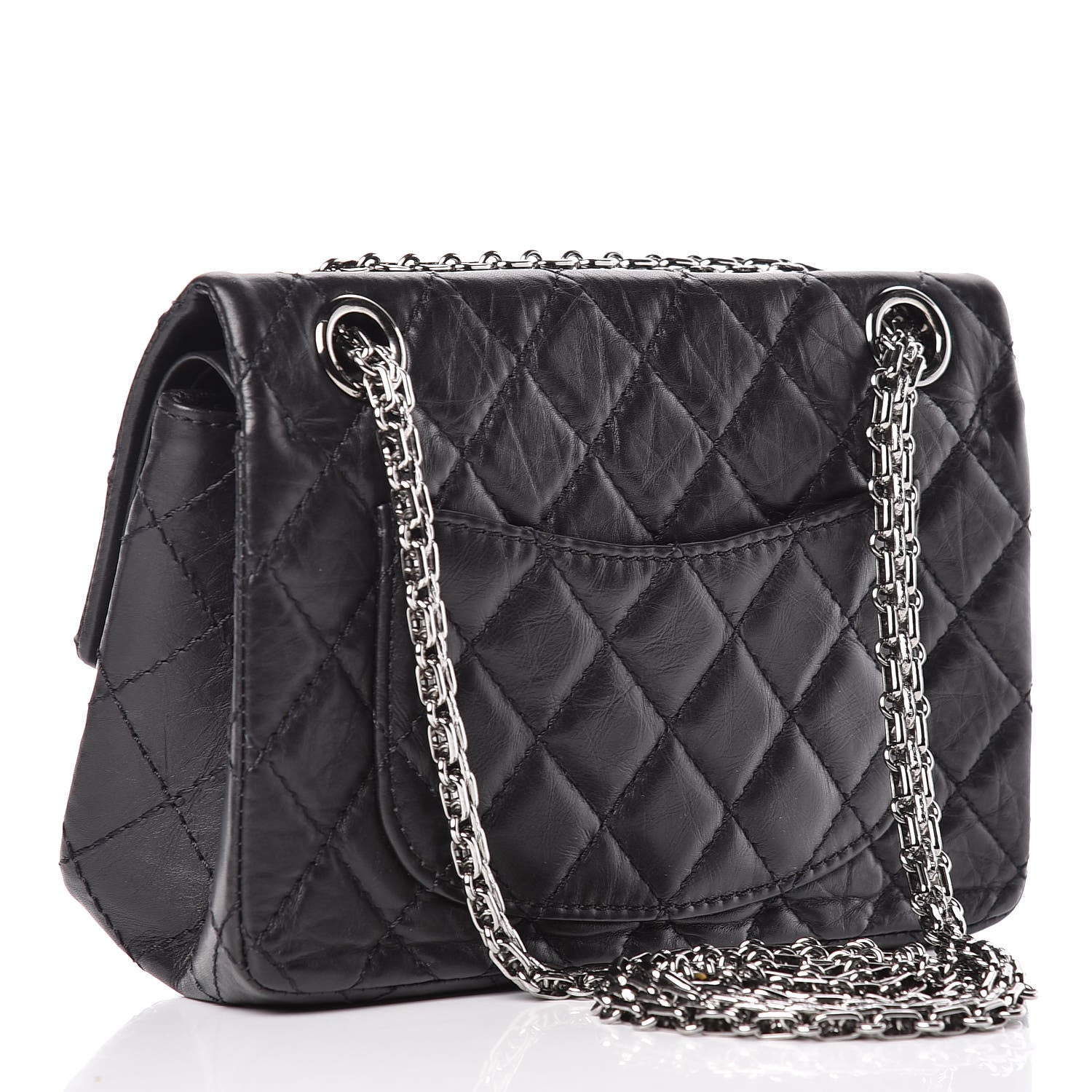 Chanel Aged Calfskin Quilted 2.55 Reissue 224 Flap Black 3 of 9