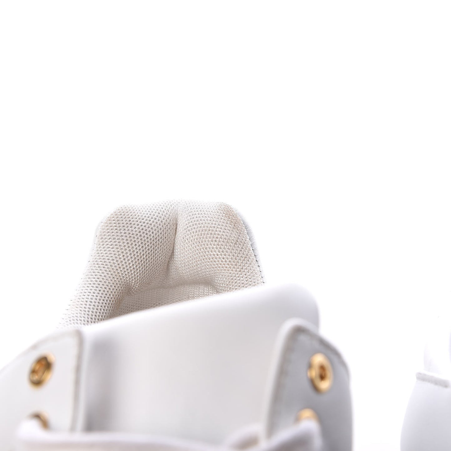 Calfskin Laminated Lambskin CC Sneakers 41 White Gold