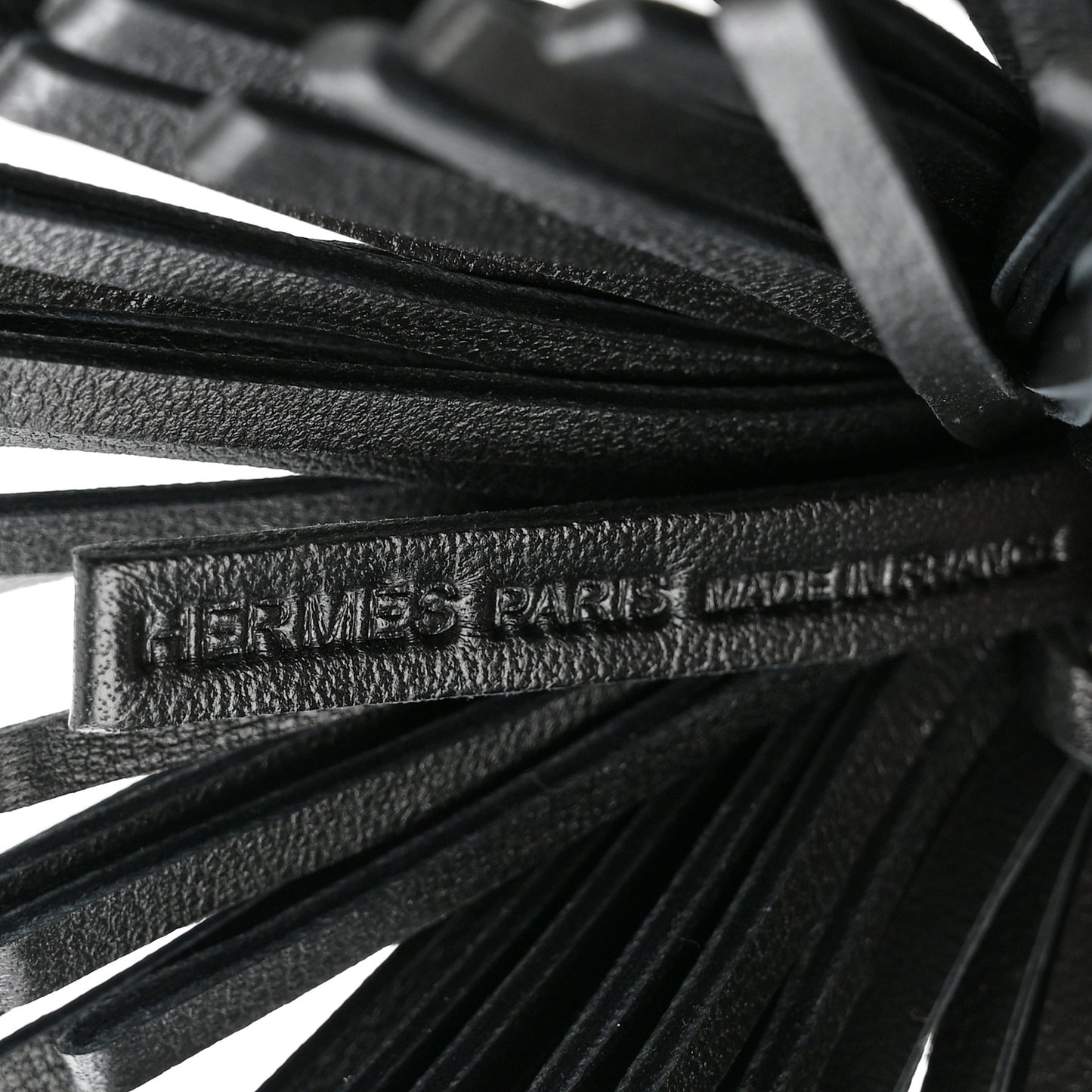 Lambskin Carmen Tassel Key Holder Black