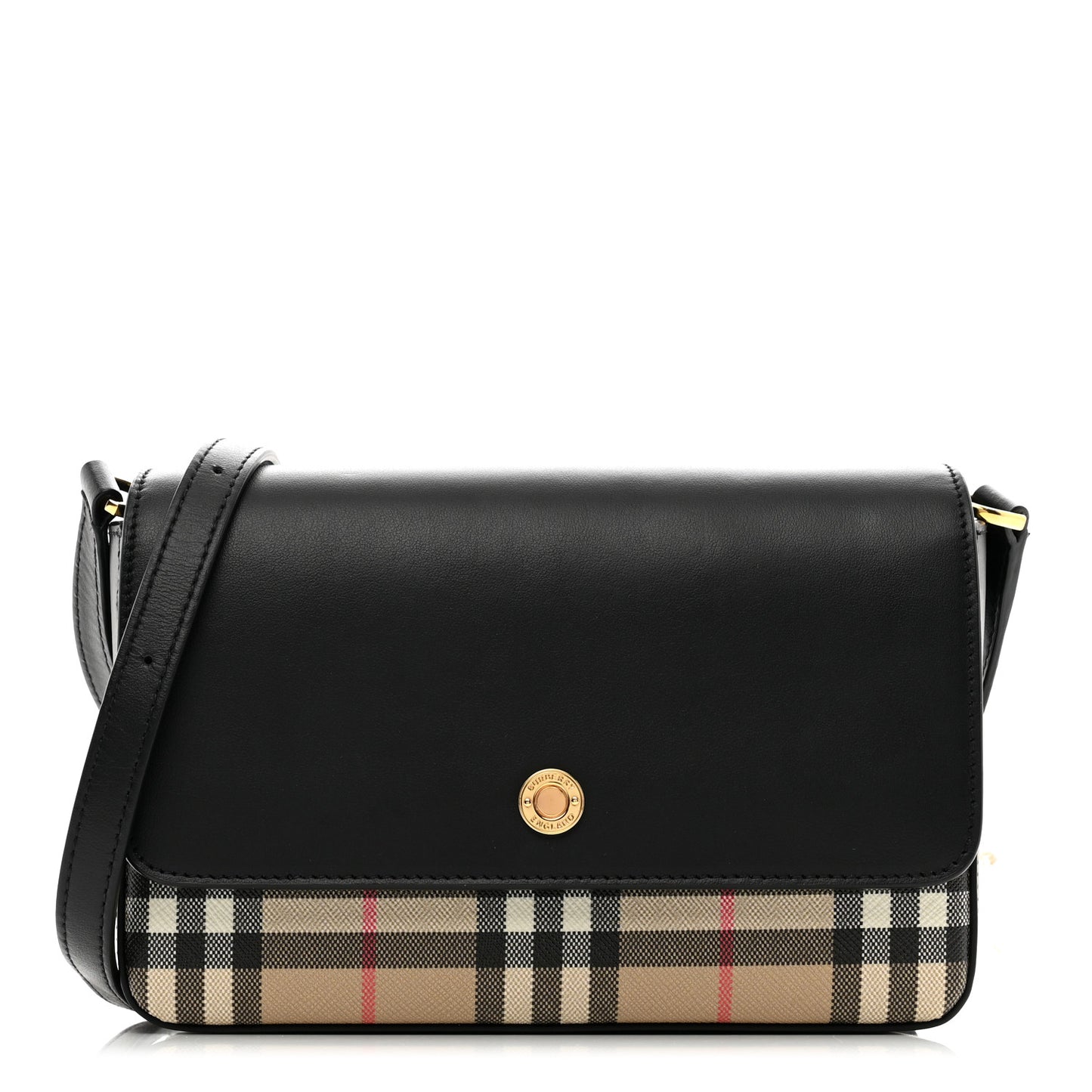 Calfskin Vintage Check New Hampshire Bag Black