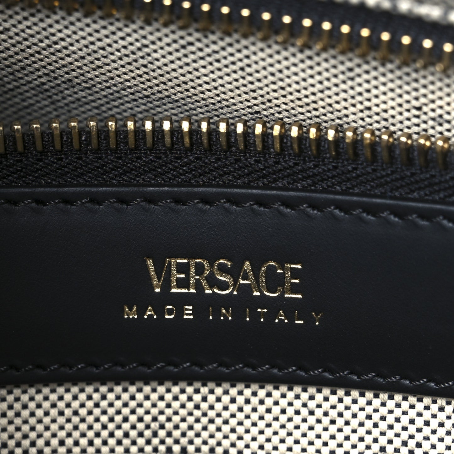 Canvas Studded Logo Tote Bag Beige