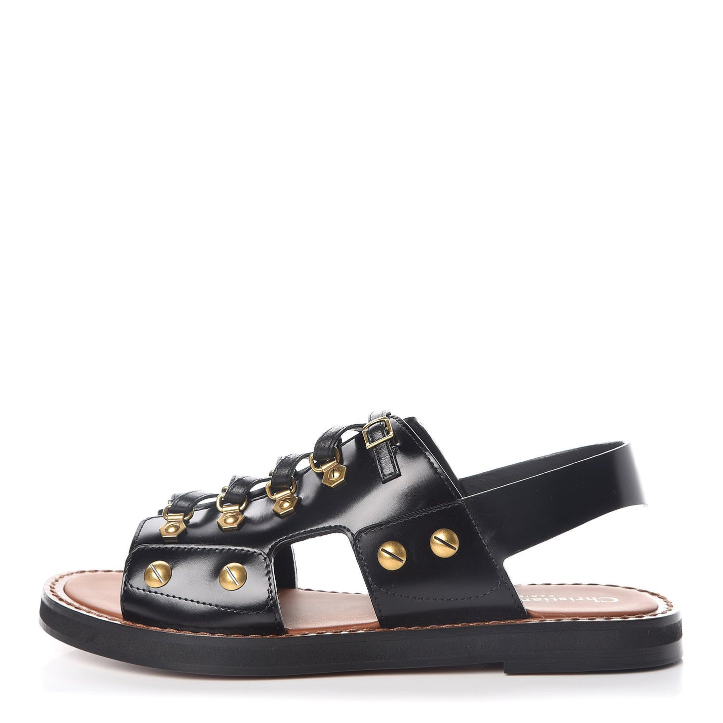 Calfskin Wildior Sandal 38 Black