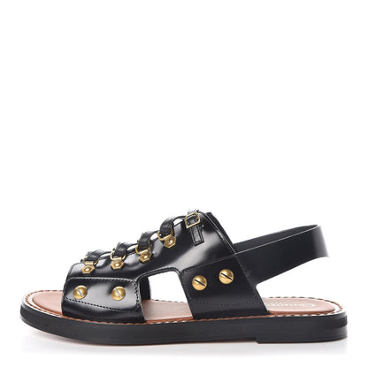 Christian Dior Calfskin Wildior Sandal 38 Black 1 of 9