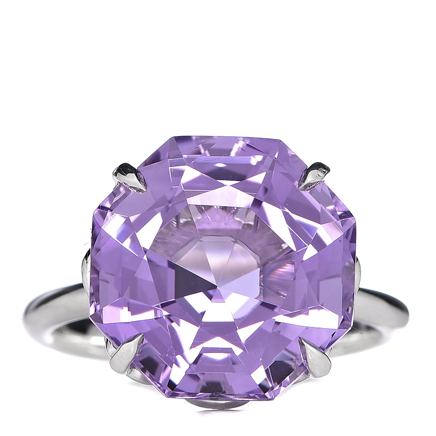 Sterling Silver Amethyst Round Sparklers Cocktail Ring 52 6