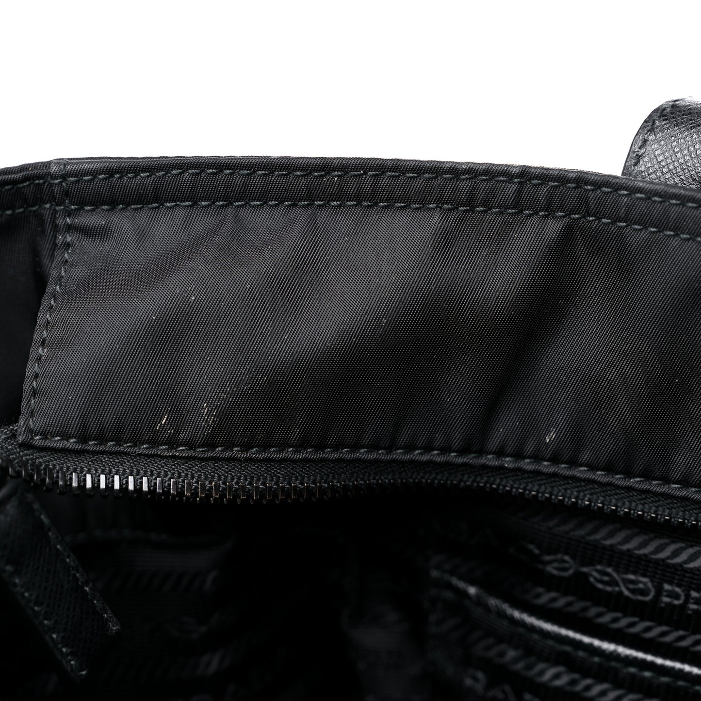 Nylon Tessuto Saffiano Robot Tote Bag Black