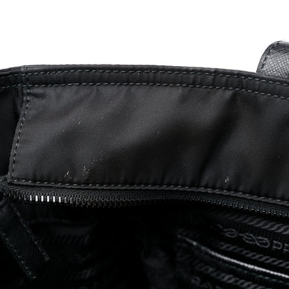 Prada Nylon Tessuto Saffiano Robot Tote Bag Black 12 of 14