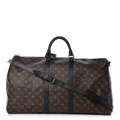 Louis Vuitton Monogram Macassar Keepall Bandouliere 55 1 of 13