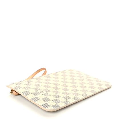 Louis Vuitton Damier Azur Neverfull MM GM Pochette Rose Ballerine 4 of 7