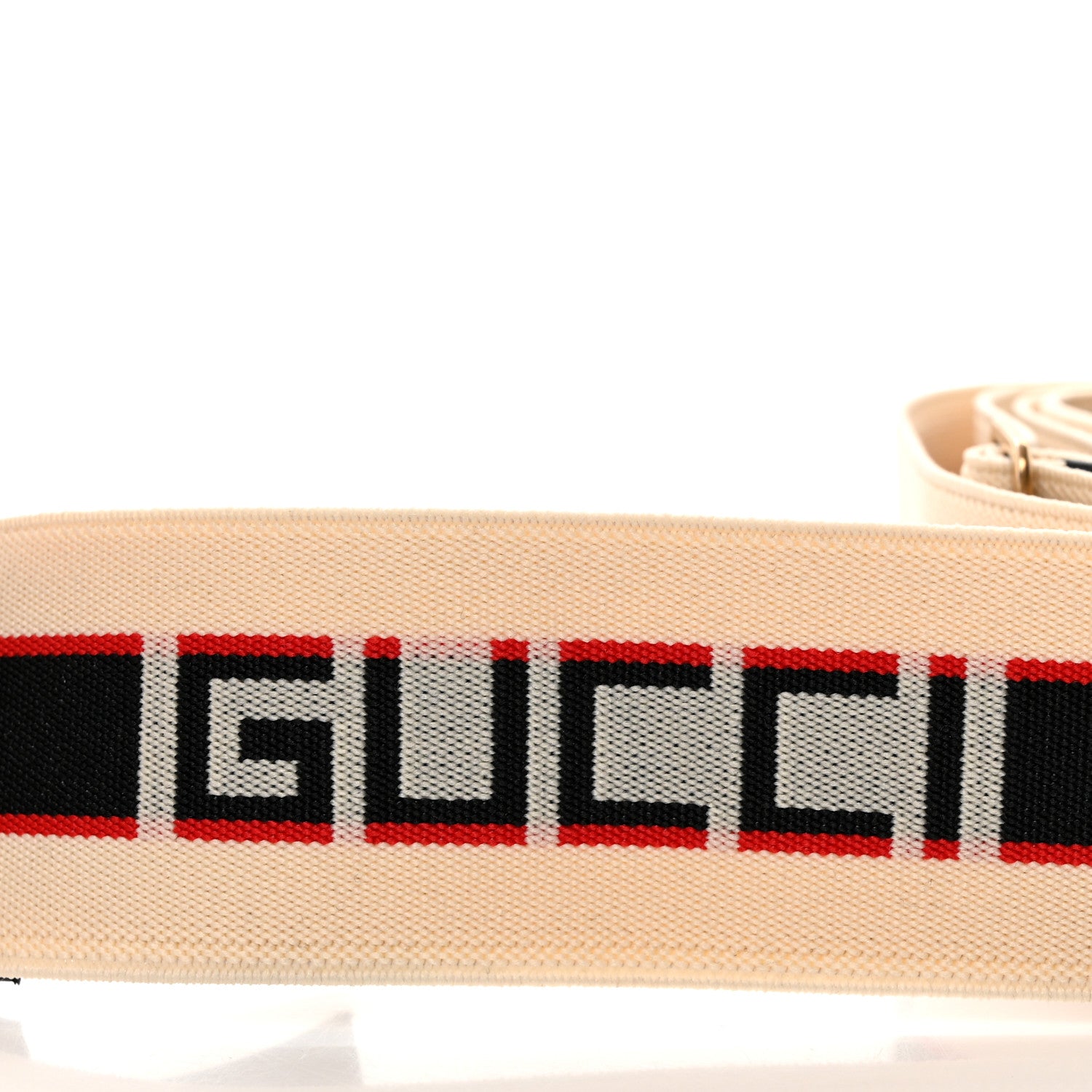Gucci Jacquard Crystal Stripe Double G Belt 100 40 White 3 of 5