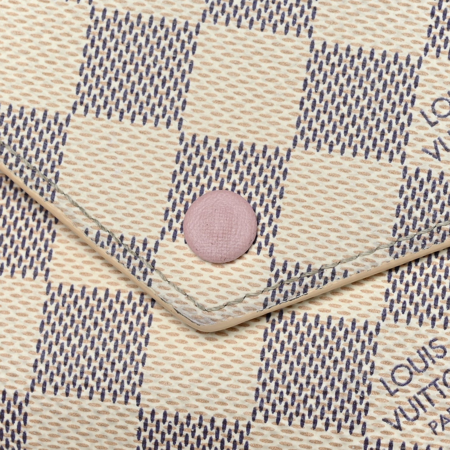 Damier Azur Victorine Wallet Rose Ballerine