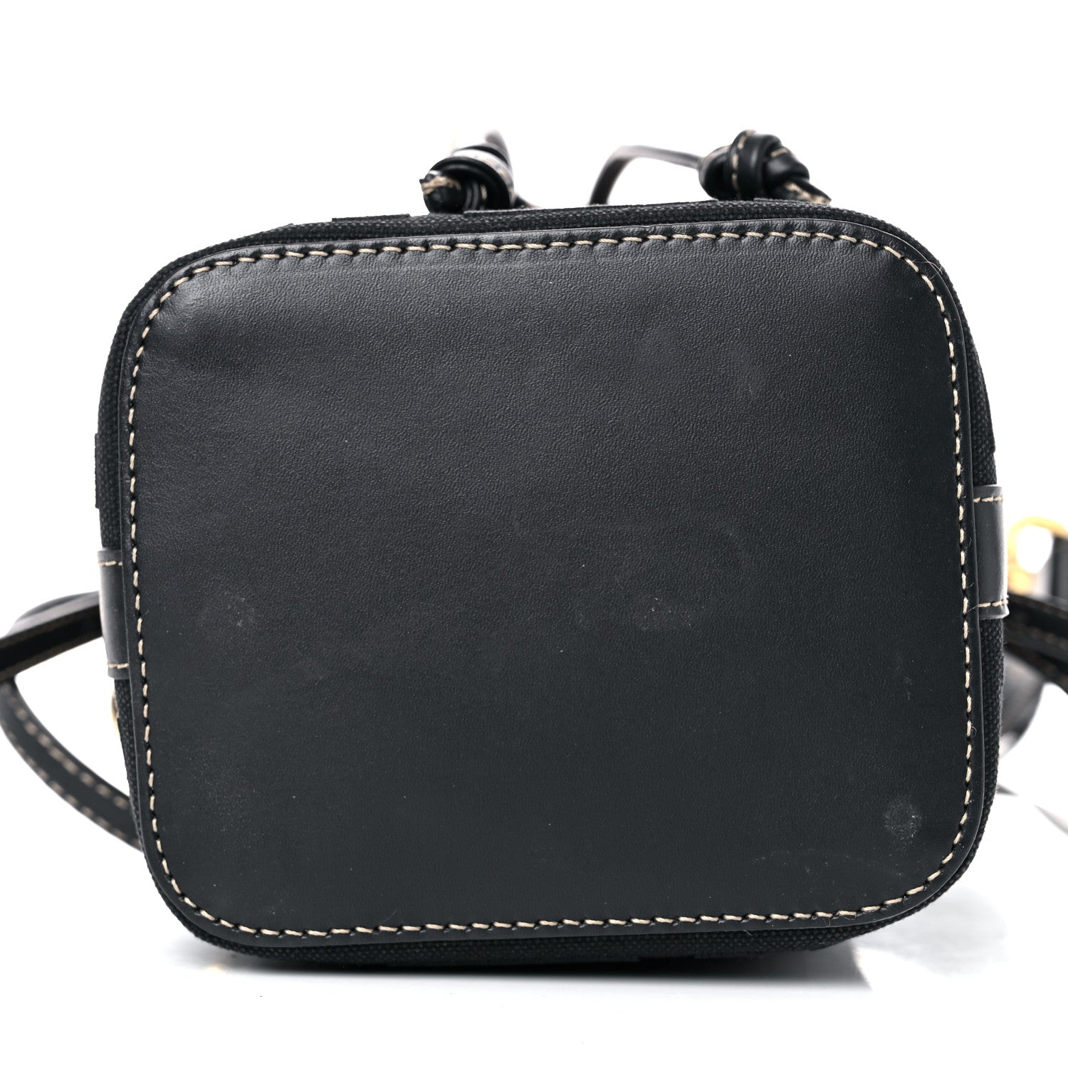 Fendi Canvas Vitello King F is Fendi FF Embroidered Mini Mon Tresor Bucket Bag Black 12 of 16