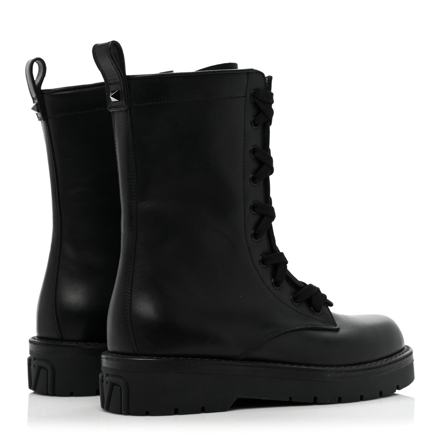 Valentino Garavani Calfskin XCombat 20/40mm Boots 37 Black 4 of 8