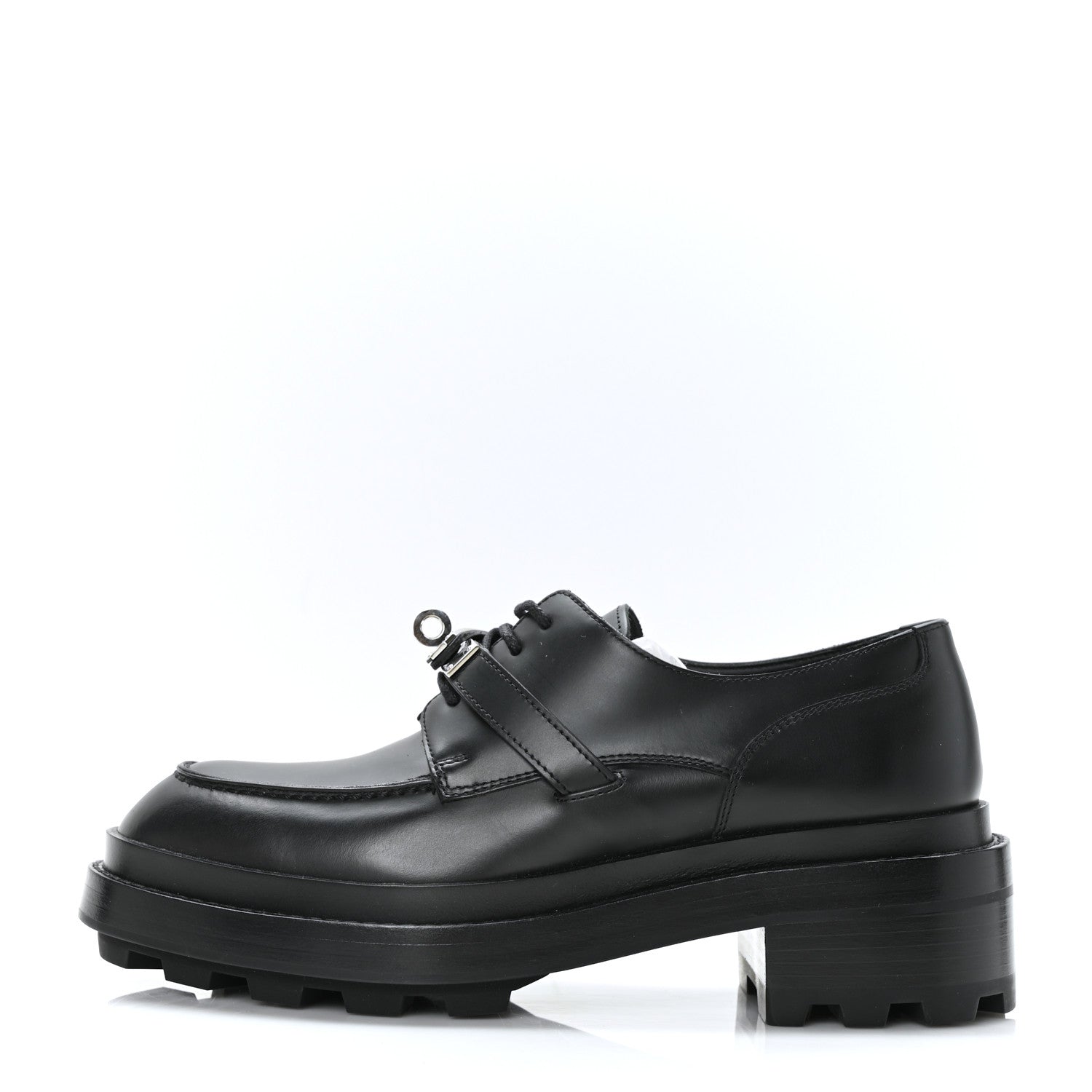 Hermes Glossed Calfskin First Oxford 37 Black 1 of 9