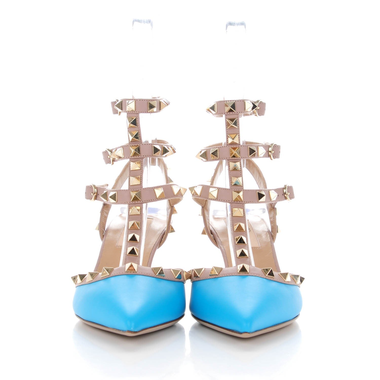 Valentino Garavani Nappa Rockstud Ankle Strap 65mm Pumps 35.5 Parrot Poudre 2 of 7
