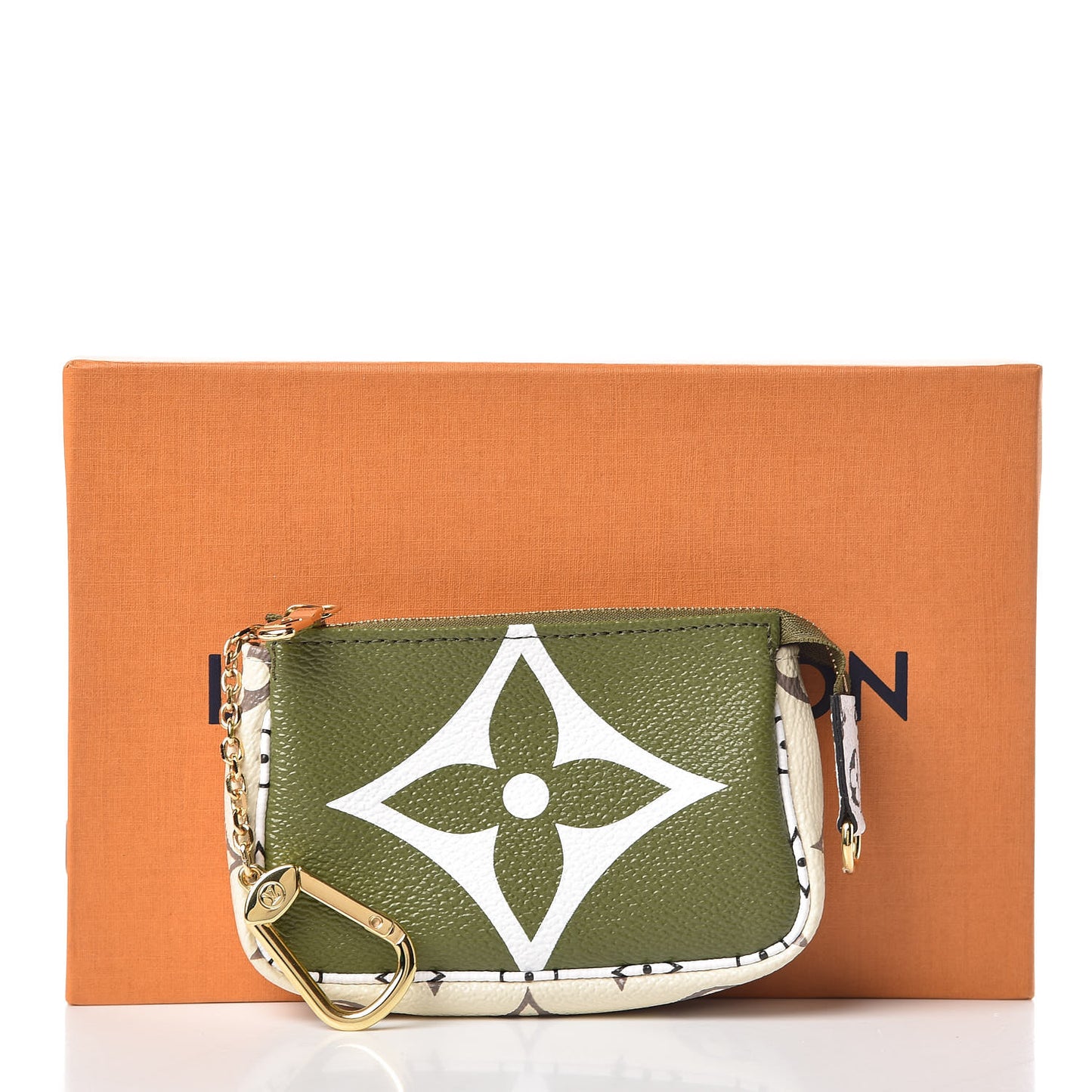 Monogram Giant Micro Pochette Accessories Kaki White