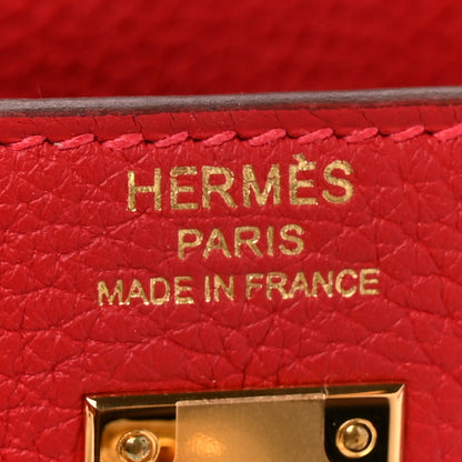Hermes Togo Kelly Retourne 25 Rouge Casaque 6 of 10