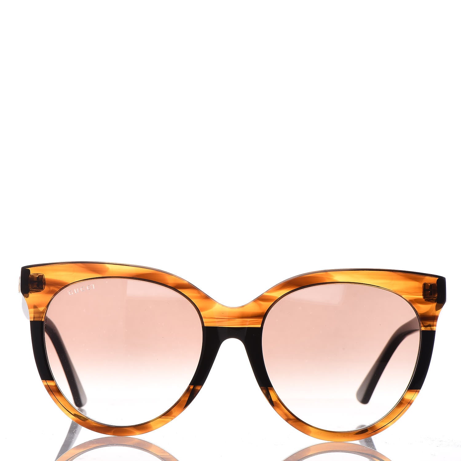 Gucci Acetate Cat Eye Sunglasses GG0179SA Havana Black Brown 2 of 7