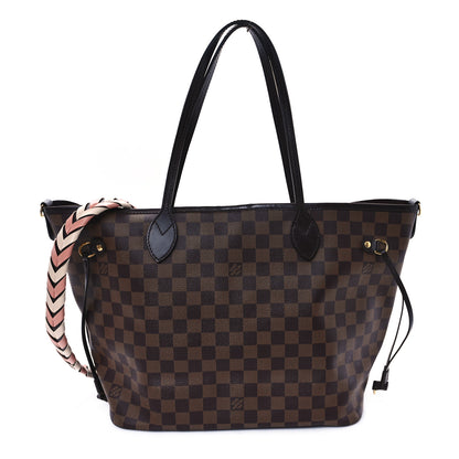 Louis Vuitton Damier Ebene Braided Neverfull MM Pink 1 of 13