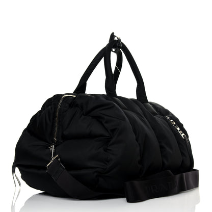 Prada Tessuto Nylon Bomber Duffle Black 2 of 10