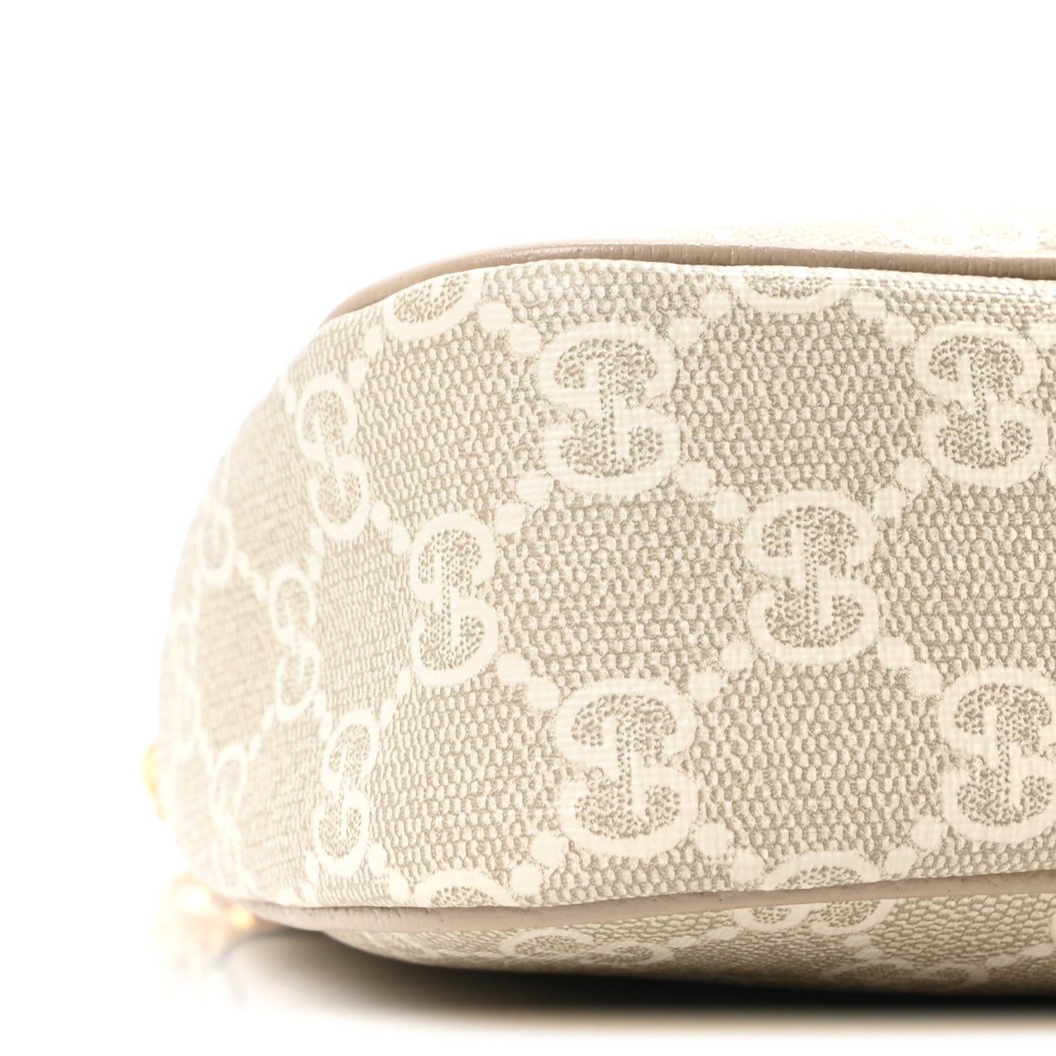 Gucci GG Supreme Monogram Textured Dollar Calfskin Web Small Ophidia GG Handbag Beige Mystic White Oatmeal 8 of 10