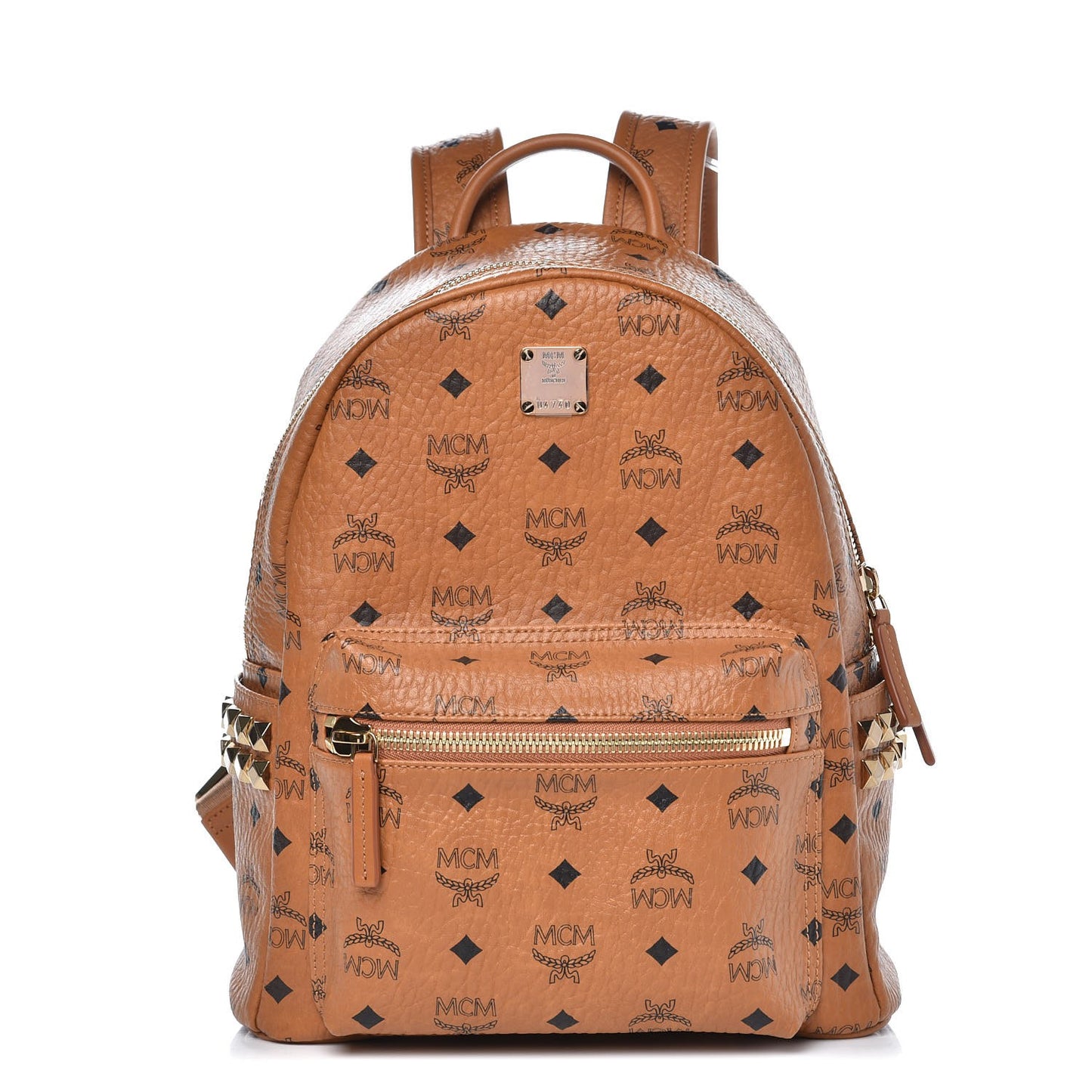 Visetos Small Side Stud Stark Backpack Cognac