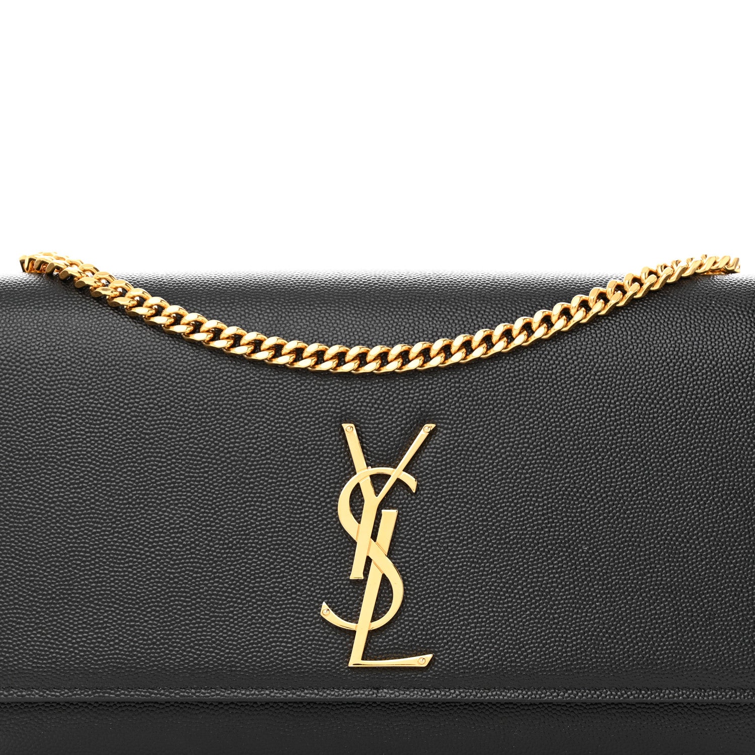 Saint Laurent Grain De Poudre Medium Classic Monogram Kate Satchel Black 8 of 11
