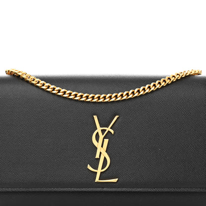 Saint Laurent Grain De Poudre Medium Classic Monogram Kate Satchel Black 8 of 11