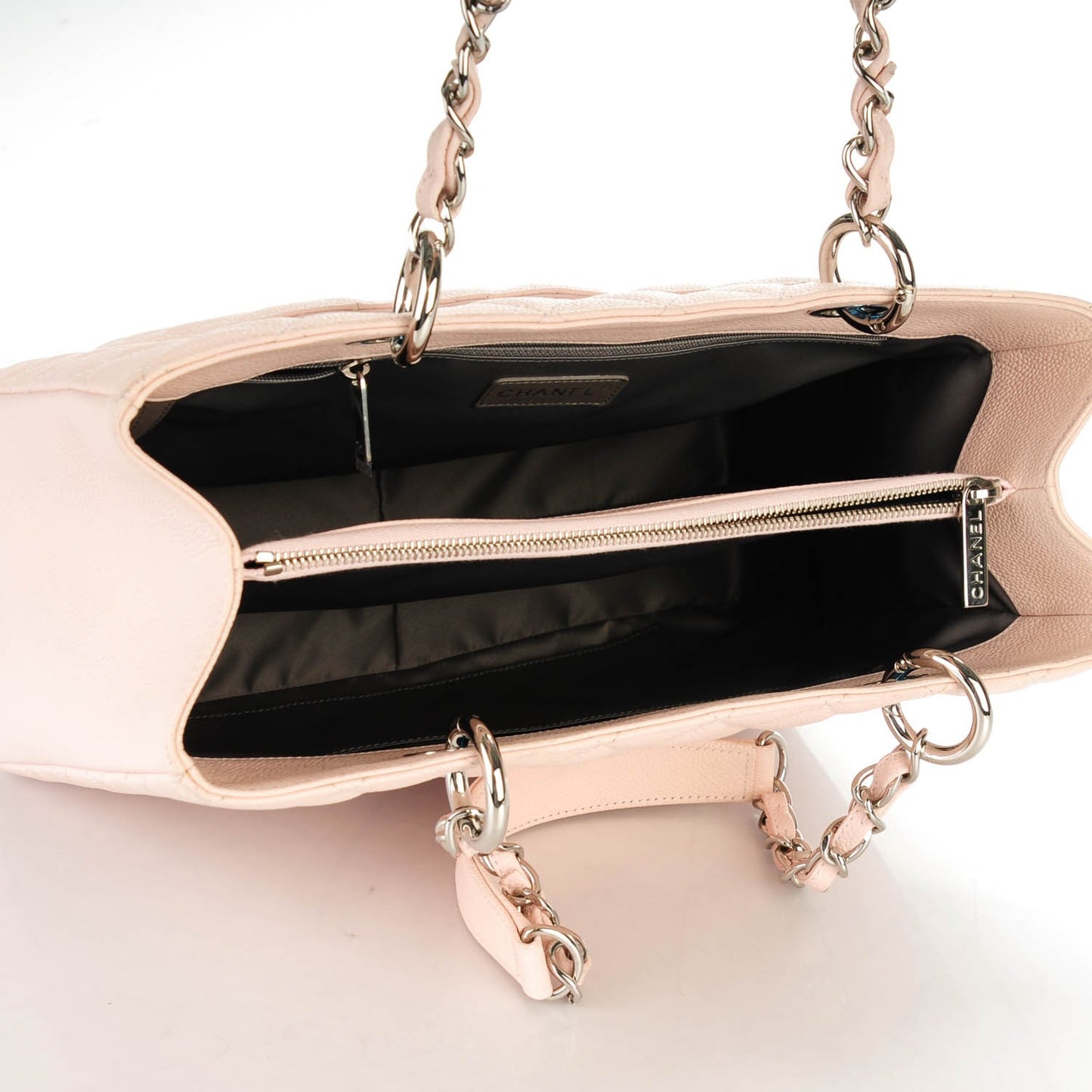 Caviar Quilted Grand Shopping Tote GST Light Pink