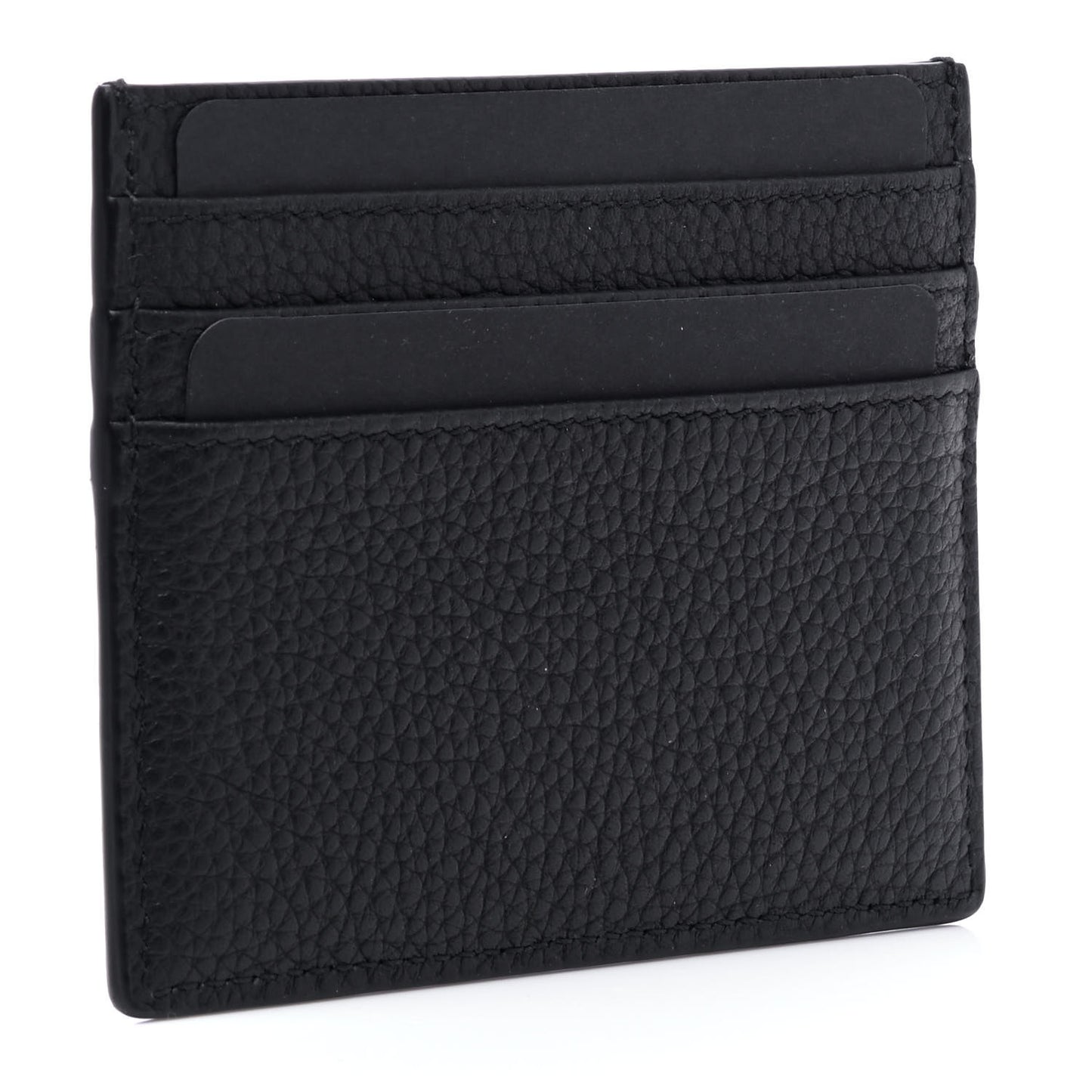 Grained Calfskin Embroidered Floral Lady Dior Card Holder Black