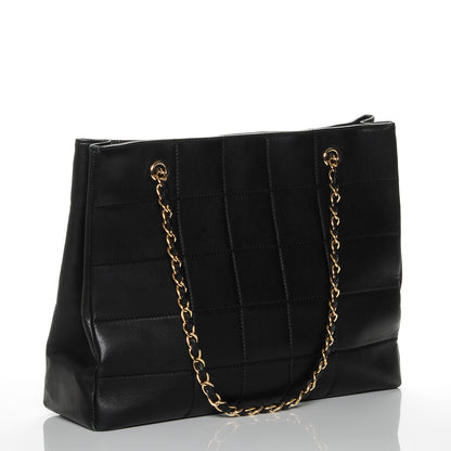Chanel Lambskin Square Stitched Tote Black 3 of 7