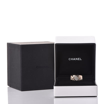 Chanel 18K Beige Gold Diamond Large Coco Crush Ring 54 6.75 8 of 8