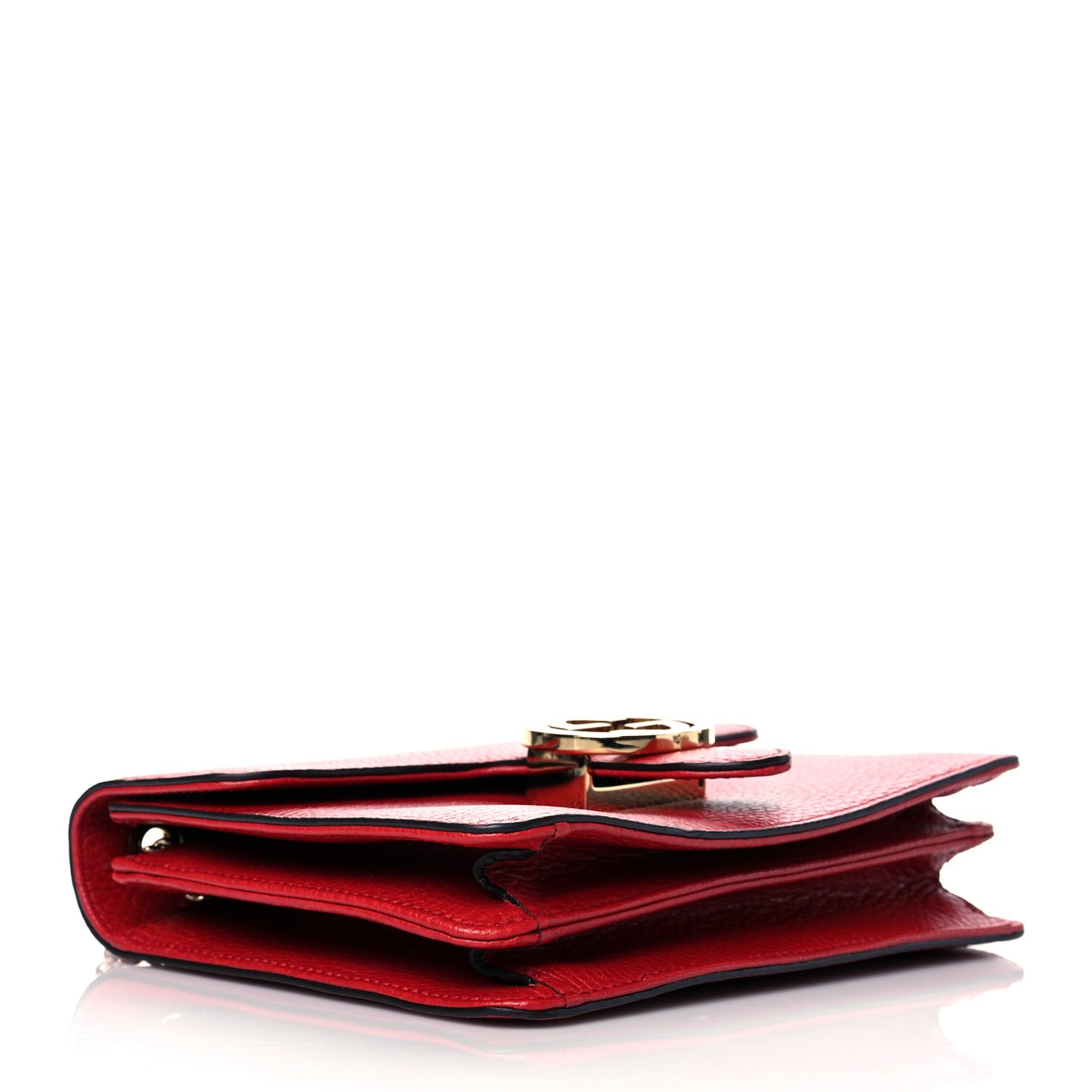 Dollar Calfskin Small Interlocking G Shoulder Bag Red
